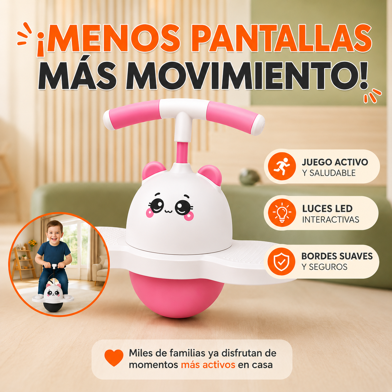 Pogo Ball Infantil con Luces LED 