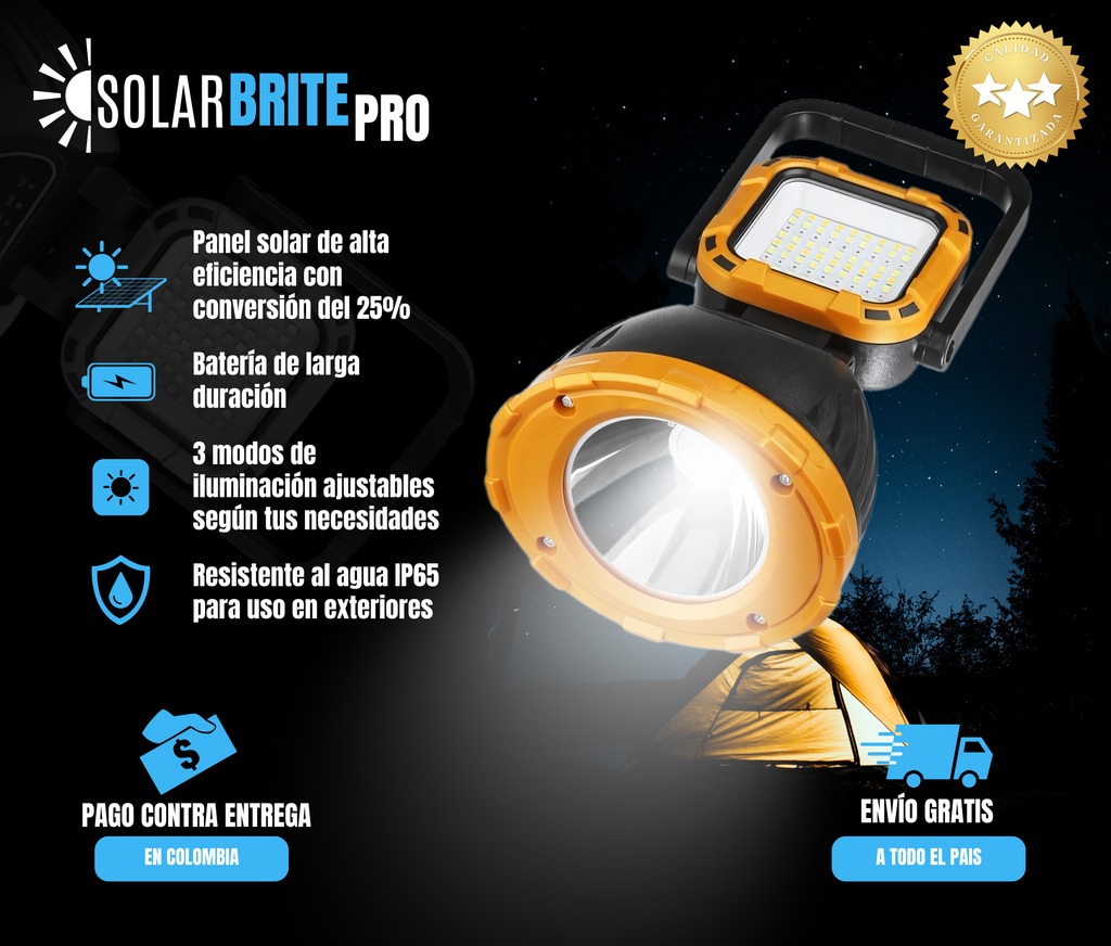 Linterna solar para camping
